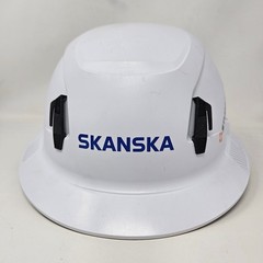 STUDSON SHK-1 Type II Full Brim Non-Vented Safety Helmet White, Third Party Logo