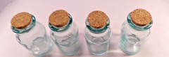 4Pcs Mini Glass Bottles with Cork Stoppers Small Clear Glass Jars
