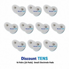 DISCOUNT TENS Small Snap On Electrode Pads, 10 Pairs (20 Pads)