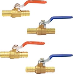 5/8 Inch PEX Crimp Brass Shut-Off Ball Valve 2 Pack
