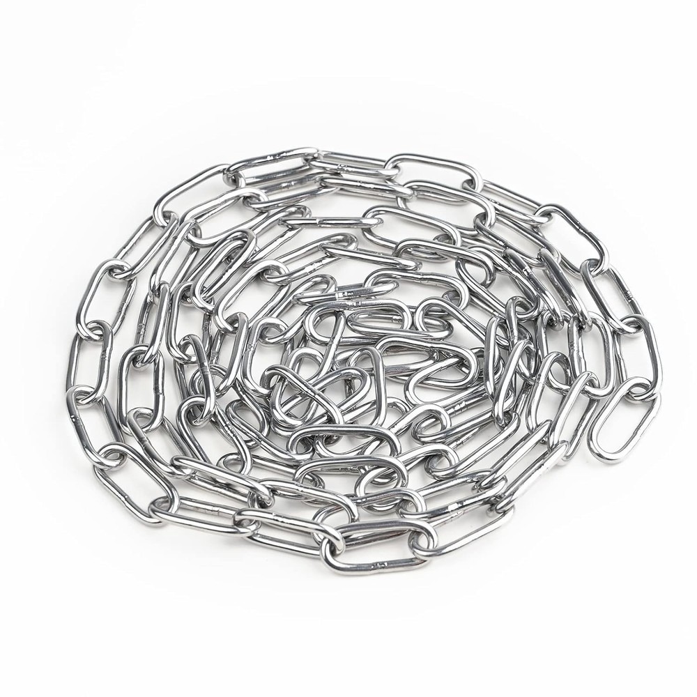 SUS304 Stainless Steel Utility Chain 9.8FT Light Duty for Hanging Camping