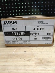 VSM 117799 Abrasive Belt 280 Grit,AO,4 x 118″,PK10, Coated, 4″ W, 118″ L