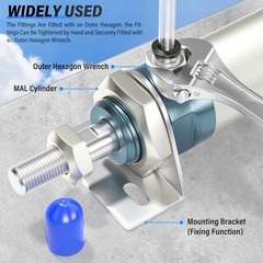 High Pressure Push to Connect Fittings – 1/4″ x 3/8″ NPT Thread, Non-Leak Design