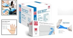 Bulk Synmax Vinyl Exam Gloves: 1000 Count, 4 Mil, Blue, Latex-Free & Powder-Free