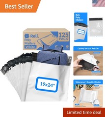 Durable 19×24″ Poly Mailers in 125 Count – Waterproof & Secure Shipping Solution