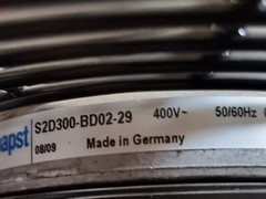ebmpapst Fan S2D300-BD02-29, 400V, New, 50/60Hz, 0.31/0.41A, Fan, Fan