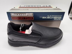 Skechers Nampa Groton Mens Work Shoes Slip Resistant Memory Foam Black 7 77157