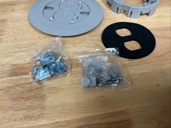 Hubbell RACO 6299 Round Floor Box Cover Kit 2 Lift Lids Fits 5511 Box NEW