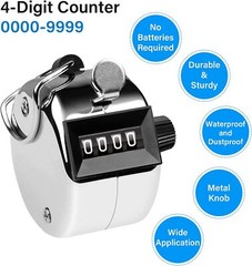 4-Digit-Number Dual Clicker Golf Hand Tally Counter Metal Handy Convenient NEW