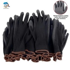 10 Pair Logo-Free Polyurethane Safety Work Gloves – Palm Coated Durable Grip