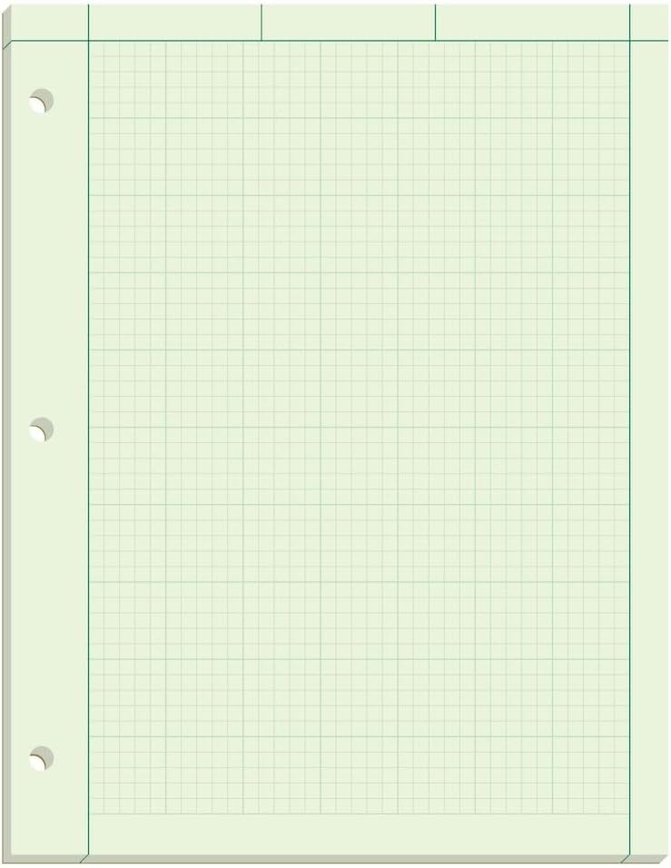 TOPS Engineering Computation Pad, 8-1/2″ x 11″, 100 Count (Pack of 1), Green
