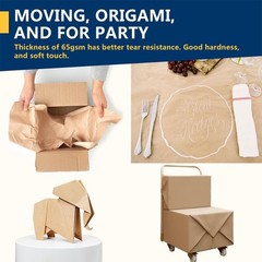 Brown Kraft Paper Roll 17.5″ x 1200′ 50 lb Basis Thick for Packaging Shipping