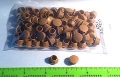 100/PK ⭐Brown⭐ Hole Plugs 1/2″ Screw Covers Caps Cabinets Furniture (PAINTABLE)