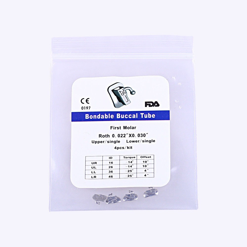 1040 Dental ligature Ties Buccal Tube MBT Roth Edgewise 1st 2nd 018 022 Bondable