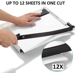 A4 Guillotine Paper Cutter (12″ x 10″), Paper Trimmer with Multi Sheet Capacity