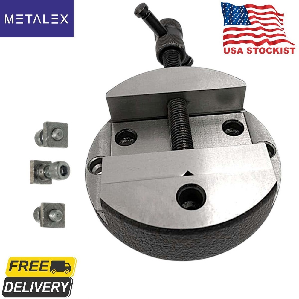 Round Vise 100mm Vice For 4″ Rotary Milling Table Supplied With M6 Tee Nuts USA