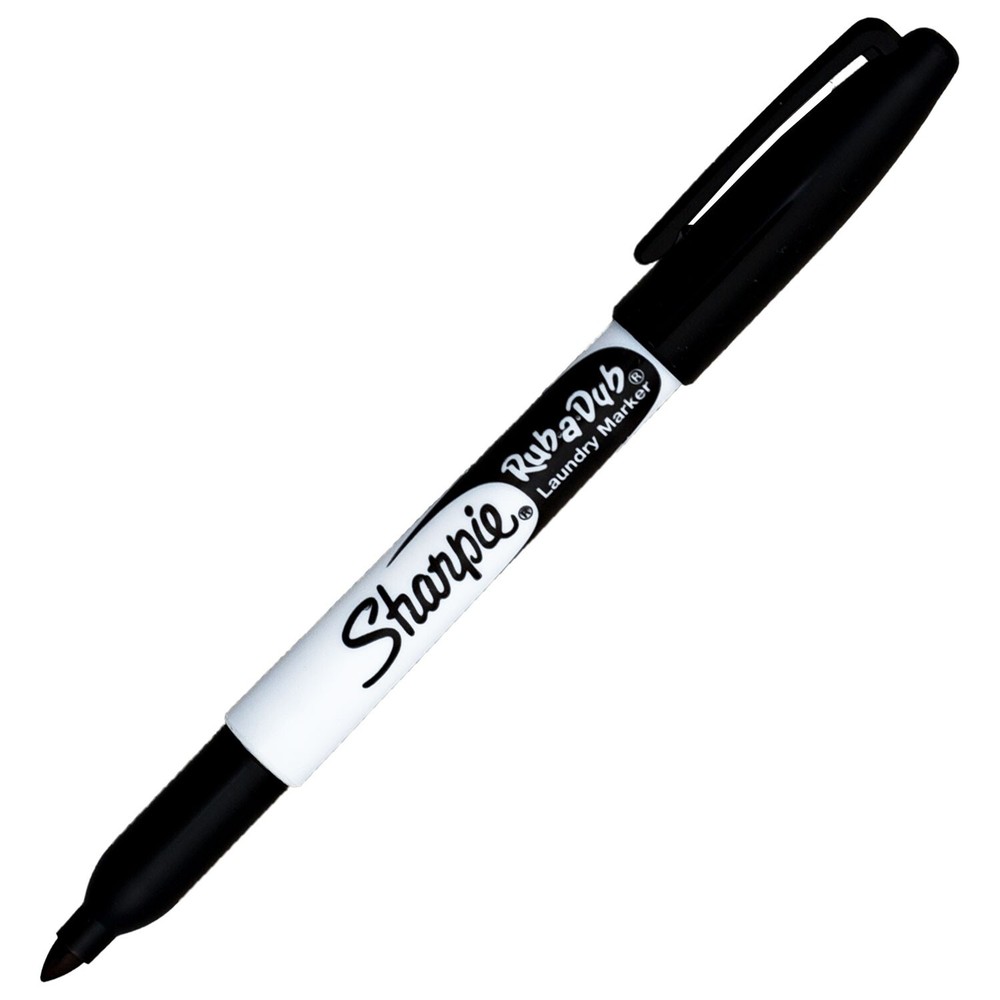 Sharpie Rub-A-Dub Laundry Marker 31101PP, Fine Point, Black Ink