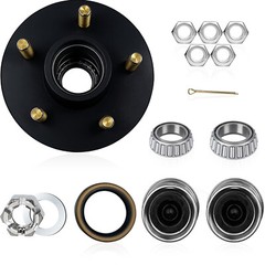 3500Lb Trailer Axle Trailer Hub Kit 5 Bolt 4.5″,5×4.5 Trailer Hub Fit 1-1