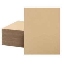 Mat Board Center, 50 Corrugated Cardboard Sheets 8.5×11 Inches Flat Card Boar…