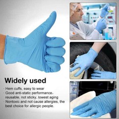 Nitrile Blue Disposable Exam/Medical Cleaning Gloves Powder Latex Free, USA