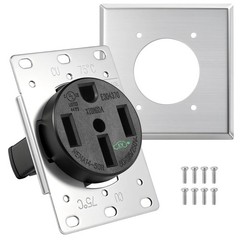 HBL9450A Straight Blade Device Socket, RTP, 3-Pole 4-Wire System, 50A 125/250…