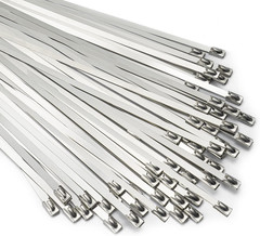 100PCS 11.8in Stainless Steel Zip Ties Heavy Duty Self Locking Metal