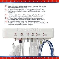 Portable Dental Mobile Delivery Unit System Cart Treatment Work Compressor 4H