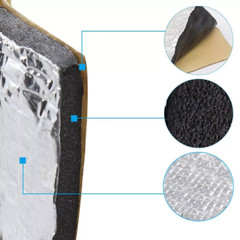 Easy to install Sound Insulation Mat Heat Shield 20”x12” Self-Adhesive