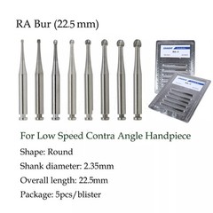 Dental Round Carbide Bur for Slow Speed Latch Type RA 1# -RA 8# Burs 22.5mm