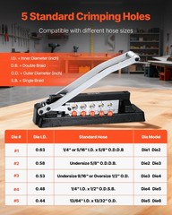VEVOR Heavy Duty Ferrule Hose Crimper Air Hose Crimping Tool with 100pcs Ferrule