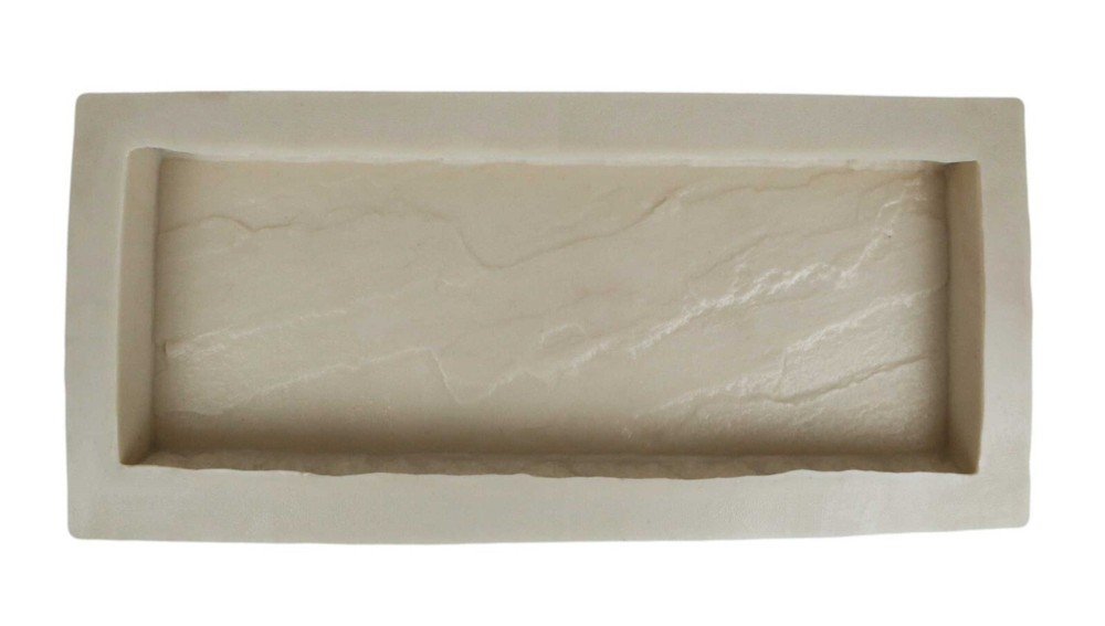 Rubber Mold for Concrete, Slate Texture, Wall Cap Mold, 24″L x 9″W x 2″D