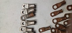 Pure Copper-Silver coated Ring Crimp Connector Wire Cable Lug Ring Style Lot