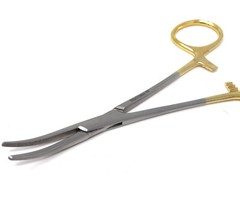 Kelly Hemostat Locking Forceps 5.5″ Curved Surgical Veterinary Instrument Gold