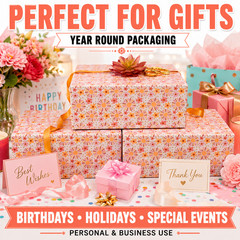 12x10x4 Sunshine Designer Shipping Boxes Pink Floral Gift Mailer Box