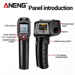 Digital Non-contact Laser IR Infrared Thermometer Temp Meter Temperature Gun LCD
