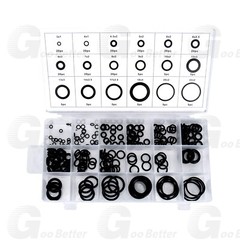 225pc Universal Rubber O-Ring Assortment Kit Gasket Plumbing Automotive Seal Set
