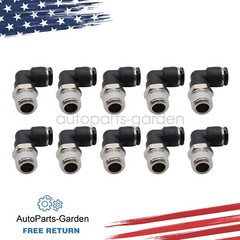 (Qty10) 1/4″ OD Tube X 1/4″ NPT Pneumatic Elbow, Push To Connect Air Fitting