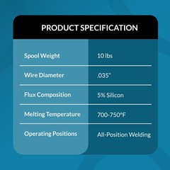 (2 x 10-Lb Spools) E71T-11 .035″ Flux Core Welding Wire – Gasless Mild Steel MIG