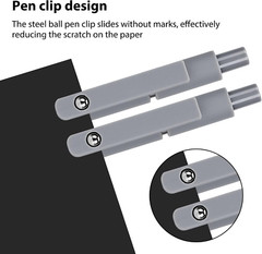 Bolígrafos de gel, punta fina de 0,5 mm, bolígrafos retráctiles de tinta negra d