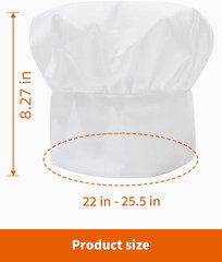 Chef’S Hats Adjustable Elastic Baker Kitchen Cooking Chef Cap for Adult/Kids