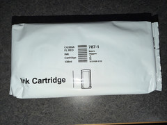 787-1 PITNEY BOWES GENUINE Red Fluorescent Ink Cartridge