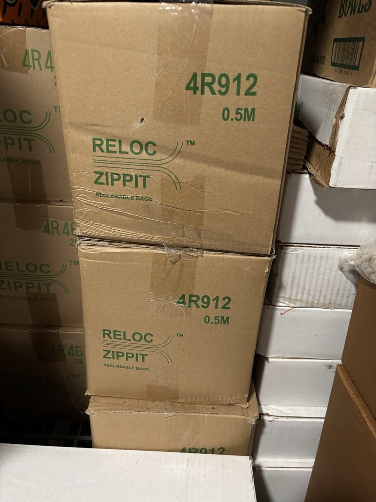 Reloc Zippit 4 Mil Poly Bags 9×12 Reclosable Clear Heavy Duty Case