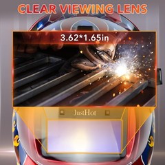 Solar Auto Darkening Welding Helmet/Hood, True Color 1/1/1/2 Clarity Grind Mode
