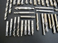 Mixed Estate Lot of 40+ Machinist End Mills & Precision Milling Cutters Tool
