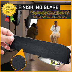 Gaffer Tape 2 Inch X 1 Pack Black Gaffing Tapes Heavy Duty No Residue