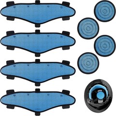 4pcs HardHat Top Pads & Sweatbands for Safety Helmet Washable/Reusable