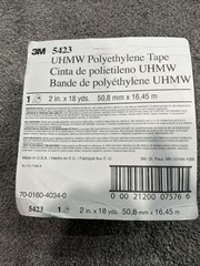 3M 5423 1 IN X 18 YD UHMW Polyethylene Film Tape Chemical Resistant NOS