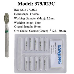 Dental Diamond Burs Egg 379-018 023 FG Burs Super Coarse Extra Fine High Speed