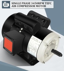 1.5HP Electric Motor, 3450 RPM Reversible Single Phase 56C Frame Air Compressor