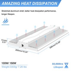 4-Pack 150W LED Linear High Bay Light 22500LM UL Listed Commercial Shop Lights